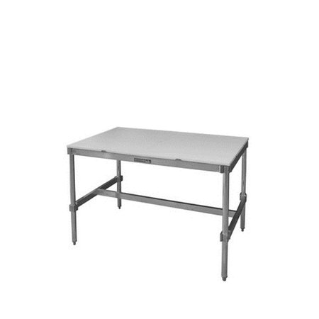 PRAIRIE VIEW INDUSTRIES Poly Top Aluminum I-Frame Table- 34 to 35.5 x 30 x 24 in. AIFT303424-PT